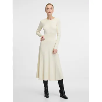 Dámské šaty Orsay Dámské Krémové dámské midi šaty ORSAY Bílá S (2832171)