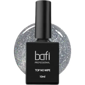 Lak na nehty BAFI Top no wipe Glitter 002, 10 ml