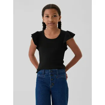 Dívčí tričko GAP Dívčí Dětské žebrované tričko Gap Černá 116/122 (2475302)