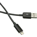 Kabel C-Tech USB 2.0 Lightning iPhone 5 a vyšší, nabíjecí kabel, 1m, černý