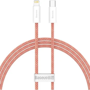 Baseus Dynamic opletený nabíjecí a datový kabel - USB-C na Lightning - 1 m - oranžový