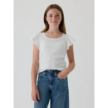 Dětská móda GAP Dívčí Dětské žebrované tričko Gap Bílá 116/122 (2468327)