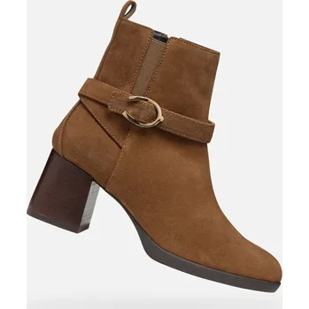 Dámské kozačky Geox Dámské Hnědá dámská kotníková obuv Geox Walk Pleasure 55 Hnědá 39 (2603265)