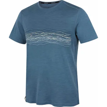 Pánské tričko Pánské triko MOOA Merino Lyolite Waves 150 Short Velikost: L / Barva: modrá