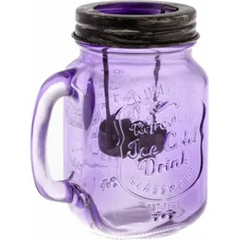 Svícen Casa de Engel Home Skleněný svícen, 0/24 Fialová UNI (2798811)