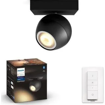 Nástěnné svítidlo Philips HUE Hue WA Buckram bodové svítidlo GU10 LED 5W 350lm 2200-6500K IP20, černé