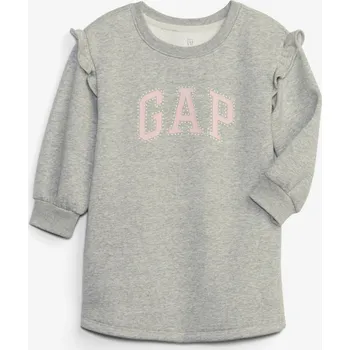 Dívčí šaty GAP Dívčí Baby mikinové šaty s logem GAP Šedá 110 (2306407)