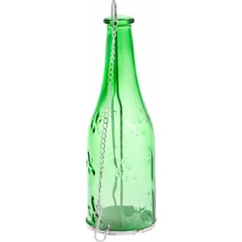 Svícen Casa de Engel Home Závěsný skleněný svícen - zelené barvy - tvar láhve 0/24 Fialová UNI (2795722)