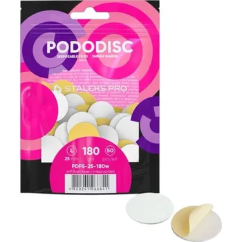 STALEKS Pododisk Pro L, PDFS-25-180w - náhradní pěnový brusný papír, 50 ks, 180 grit
