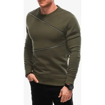 Pánská mikina Ombre Clothing Pánské Zelená pánská mikina s ozdobnými zipy Ombre Clothing Zelená XL (2289432)