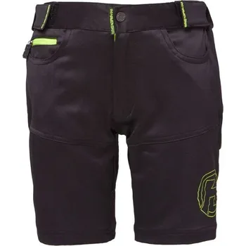 Cyklistické kalhoty Dětské kraťasy na kolo HAVEN TEENAGE 8/11 Černá, Reflexní neon