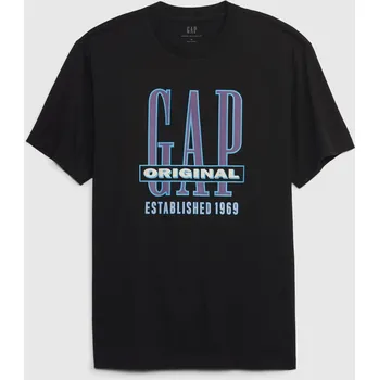 Pánské tričko GAP Pánské Tričko s výrazným logem GAP Černá XS (1996872)