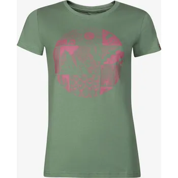 ALPINE PRO Dámské Zelené dámské tričko s potiskem ALPINE PRO ECCA Zelená L (2715728)