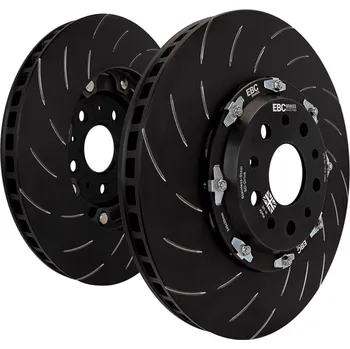 Brzdový kotouč EBC Racing | dvoudílné plovoucí drážkované brzdové kotouče přední (kompletní) SG2F006