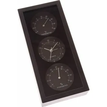 Hodiny Casa de Engel Home Hodiny na zeď/na stůl s teploměrem a vlhkoměrem, 0/24 Fialová UNI (2781015)