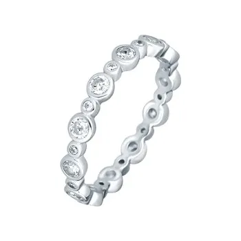 Prsten Dámský stříbrný prsten se zirkony STRP0564F