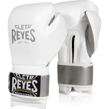 Boxerské rukavice Boxerské rukavice Cleto Reyes Hook and Loop - bílé / stříbrné
