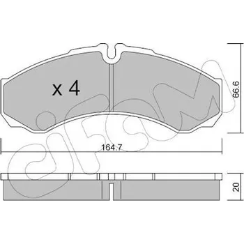 Auto-moto Sada brzdových destiček, kotoučová brzda CIFAM 822-212-6