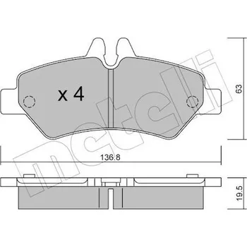 Brzdová destička Sada brzdových destiček, kotoučová brzda METELLI 22-0672-0