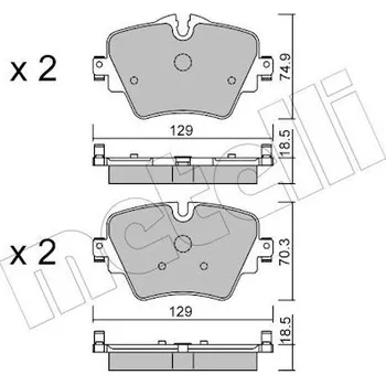 Brzdová destička Sada brzdových destiček, kotoučová brzda METELLI 22-1037-0