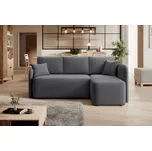 Tmavě šedá rohová sedací souprava HADSON Varianta: Pravý roh