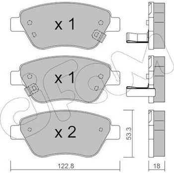 Auto-moto Sada brzdových destiček, kotoučová brzda CIFAM 822-321-4