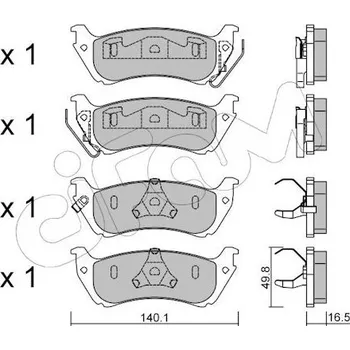 Auto-moto Sada brzdových destiček, kotoučová brzda CIFAM 822-570-0