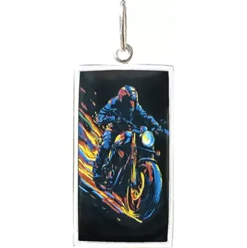 Přívěsek Aljančič Motorkář Miniartion bílé zlato