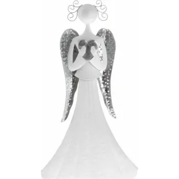 Bytová dekorace Casa de Engel Home Kovový anděl se srdcem, 4/8 Fialová UNI (2813911)