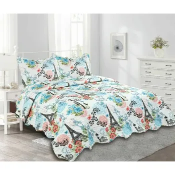 Přehoz na lůžko Casa de Engel Home Textilní přehoz na dvoulůžko + 2 polštáře, 0/6 Fialová UNI (2790412)