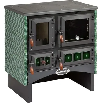 Sporák na tuhá paliva KVS Moravia - VSP 9180 Ofélie - lahvově zelená