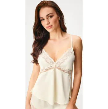 Dámské noční prádlo Svatební saténový pyžamový top Lyra
