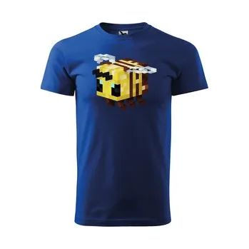 Pánské tričko Tričko s potiskem Blocks Bee: modré 4XL