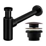 Aplomo umyvadlový sifon univerzální, old black