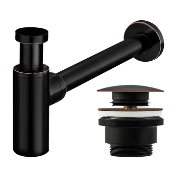 Sifon Aplomo umyvadlový sifon univerzální, old black