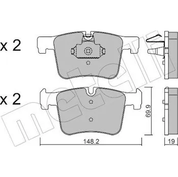 Brzdová destička Sada brzdových destiček, kotoučová brzda METELLI 22-0961-0