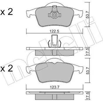 Auto-moto Sada brzdových destiček, kotoučová brzda METELLI 22-0348-0