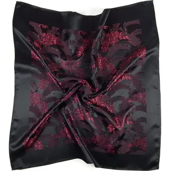 Šátek HEDVA ČESKÝ BROKÁT Šátek Ondrin VSh 76x76 LUČINA černá Coloring: červená49