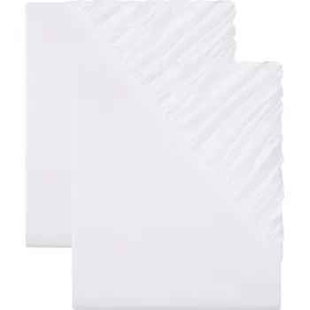 Povlečení LIVARNO home Sada žerzejových napínacích prostěradel 180-200 x 200 cm, 2dílná (bílá)