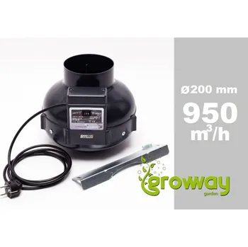 Průmyslový ventilátor Ventilátor Prima Klima PK200-L, 1rychlost,, 450/950m3/h 1 ks