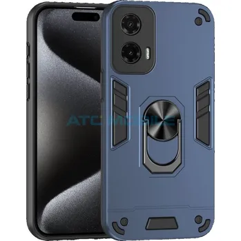 Pouzdro na mobilní telefon Shield4U Shockproof kryt Motorola Moto G35 5G (XT2433) modrý s kroužkem a zpět 22 Kč s ATC Clubem