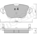 Sada brzdových destiček, kotoučová brzda METELLI 22-0319-0