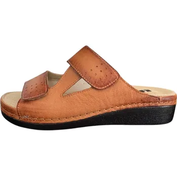 Dámské pantofle Leon pantofle 5010 hnědá - hallux, ostruha Barva: Hnědá, Velikost: 41