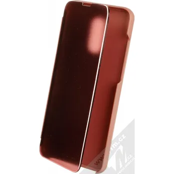 Pouzdro na mobilní telefon 1Mcz Clear View flipové pouzdro pro OnePlus 6T, růžové