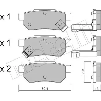Brzdová destička Sada brzdových destiček, kotoučová brzda METELLI 22-0170-1