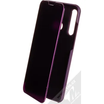 Pouzdro na mobilní telefon 1Mcz Clear View flipové pouzdro pro Huawei P Smart (2019) / Honor 10 Lite, fialové