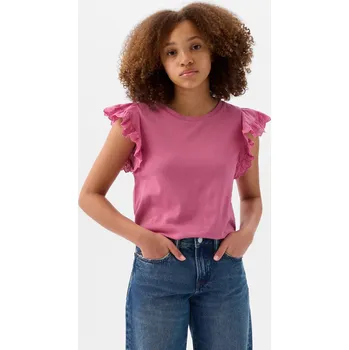 Dívčí tričko GAP Dívčí Dětské tričko s volány GAP Růžová 116/122 (2251423)