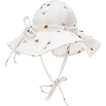 Kojenecká čepice T-tomi Mušelínový klobouček Love Vel. 6 - 12 m
