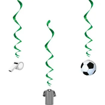 Vlajka Závěsné spirály 3D Fotbal 3 ks