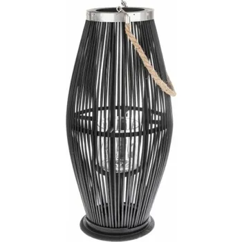 Lucerna Casa de Engel Home Bambusová lucerna se sklem, černá, 0/2 Fialová UNI (2790064)